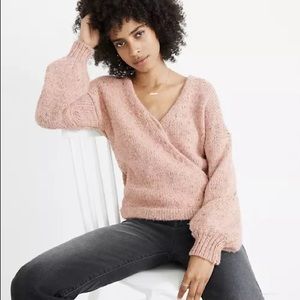 Madewell Beresford Wrap-Front Pullover Sweater